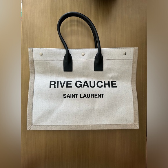 Saint Laurent Rive Gauche tote beige - Picture 7 of 10